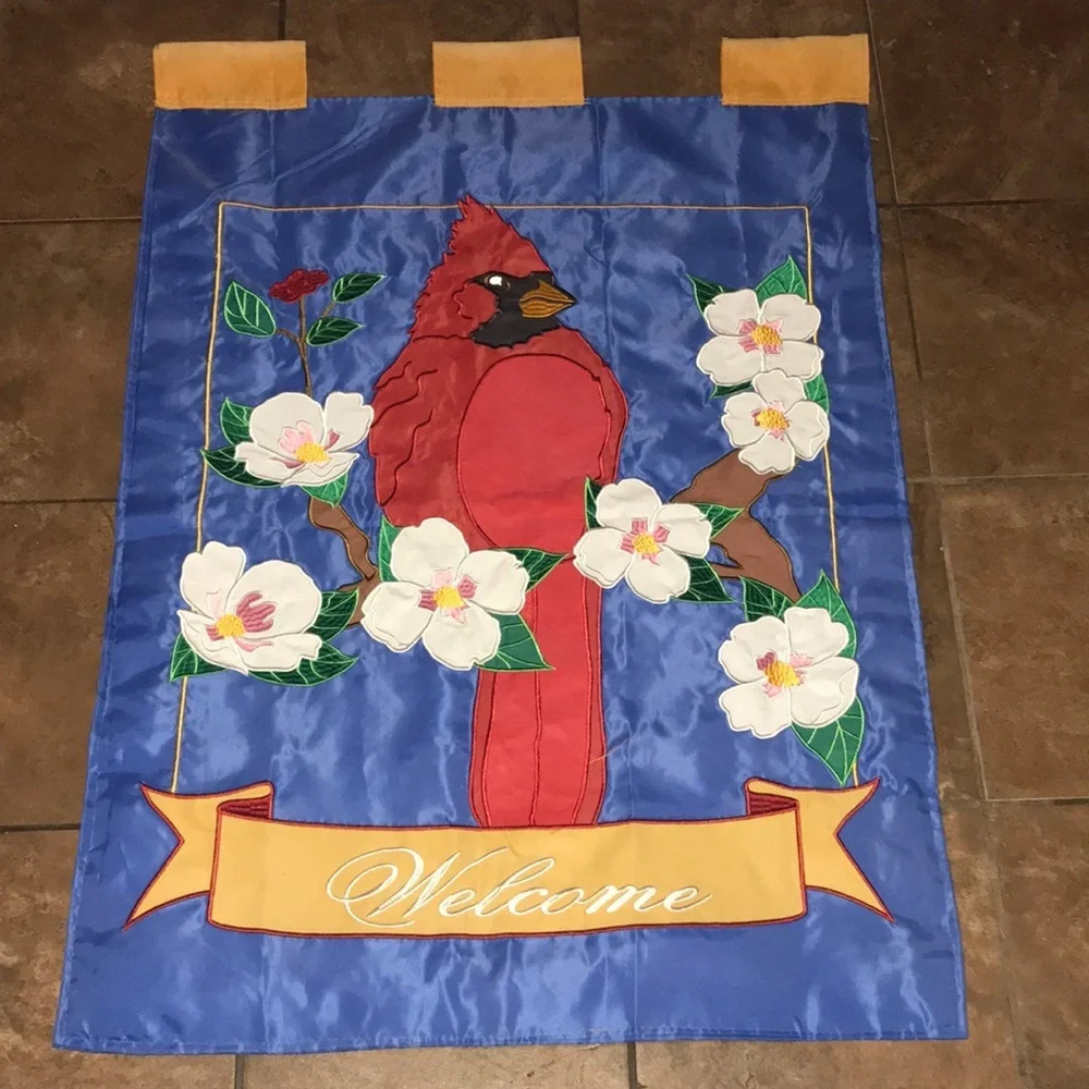 Beautiful Cardinal Outdoor Flag